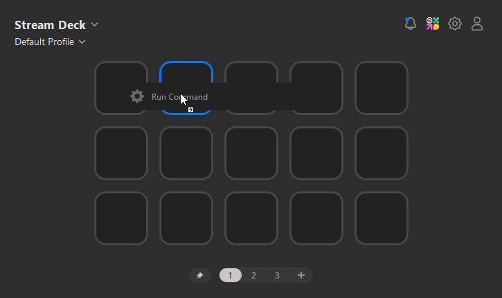 Dragging FXCommands action to Stream Deck